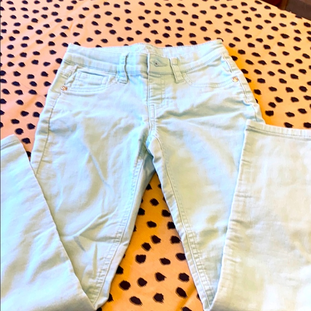JUSTICE Jeans in Pastel Blue.. good condition!Sz10